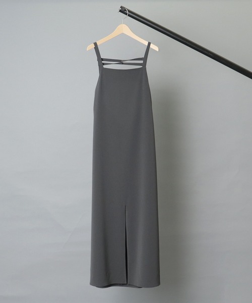 FEMMENT(ファモン)の「【 FEMMENT / ファモン 】 Dry polyester camisole dress / キャミソールドレス(ワンピース・レディース・ダークグレー/ライトカーキ・1)」の13枚目の写真