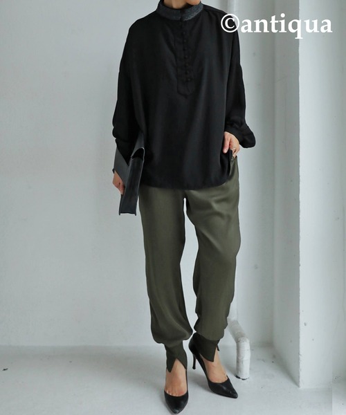 antiqua(アンティカ)の「レース襟シャツ(シャツ/ブラウス・レディース・ブラック/オフホワイト・FREE)」の18枚目の写真