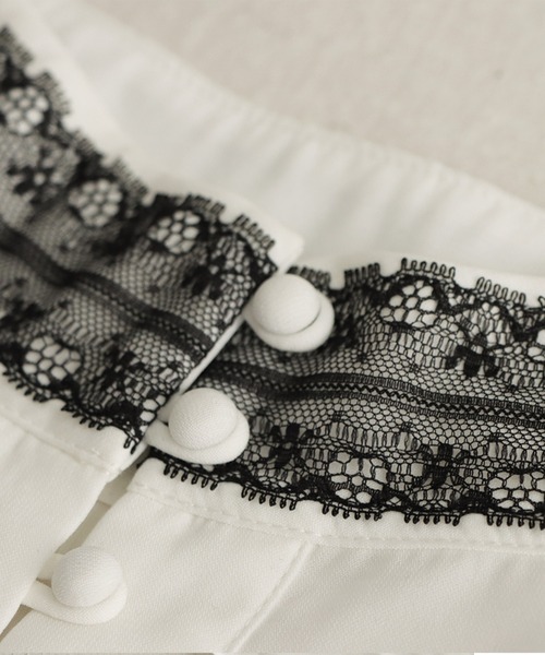 antiqua(アンティカ)の「レース襟シャツ(シャツ/ブラウス・レディース・ブラック/オフホワイト・FREE)」の22枚目の写真