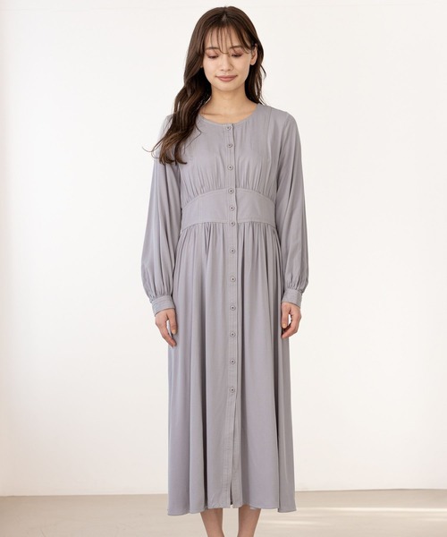 mysty woman（ミスティウーマン）の「ステッチパフワンピース 267035（ワンピース・レディース・ベージュ/ネイビー/グレー・FREE）」の10枚目の写真