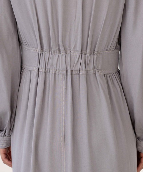 mysty woman（ミスティウーマン）の「ステッチパフワンピース 267035（ワンピース・レディース・ベージュ/ネイビー/グレー・FREE）」の14枚目の写真
