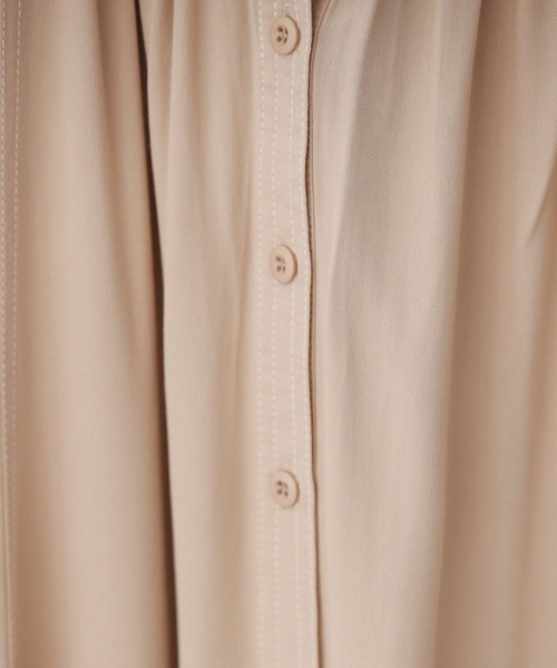 mysty woman（ミスティウーマン）の「ステッチパフワンピース 267035（ワンピース・レディース・ベージュ/ネイビー/グレー・FREE）」の21枚目の写真