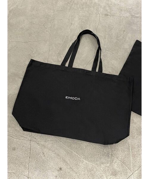 EMODA（エモダ）の「ビッグエコバッグ（ハンドバッグ・レディース・ブラック・FREE）」の2枚目の写真