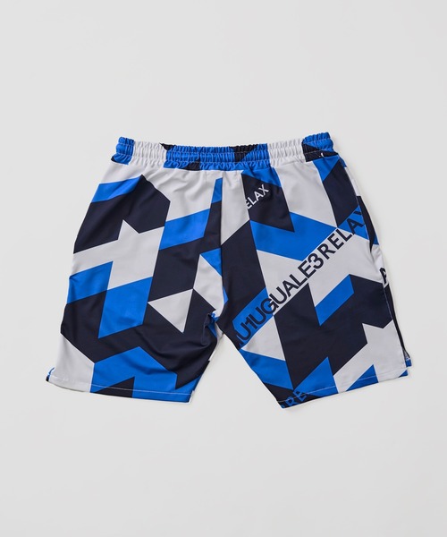 1piu1uguale3 RELAX（ウノピュウノウグァーレトレリラックス）の「【1PIU1UGUALE3 RELAX】GEOMETRIC RASH GUARD SHORTS / ラッシュガードショーツ（ラッシュガード・メンズ・ブラック系1/サックスブルー系・MEDIUM/X-LARGE/LARGE）」の11枚目の写真