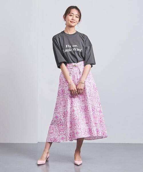 SACRA（サクラ）の「＜SACRA（サクラ）＞プリント Tシャツ（Tシャツ/カットソー・レディース・ダークグレー/オフホワイト・38）」の7枚目の写真