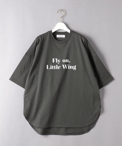 SACRA（サクラ）の「＜SACRA（サクラ）＞プリント Tシャツ（Tシャツ/カットソー・レディース・ダークグレー/オフホワイト・38）」の9枚目の写真