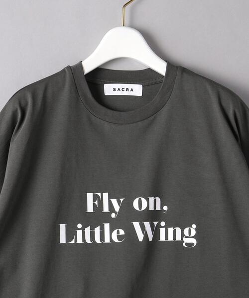 SACRA（サクラ）の「＜SACRA（サクラ）＞プリント Tシャツ（Tシャツ/カットソー・レディース・ダークグレー/オフホワイト・38）」の5枚目の写真
