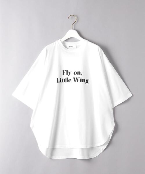 SACRA（サクラ）の「＜SACRA（サクラ）＞プリント Tシャツ（Tシャツ/カットソー・レディース・ダークグレー/オフホワイト・38）」の11枚目の写真