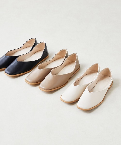 menue(メヌエ)の「2way Vカットバブーシュ(パンプス・レディース・ブラック/アイボリー/グレイッシュベージュ・41/39/36/37/40/35/34/38)」の22枚目の写真
