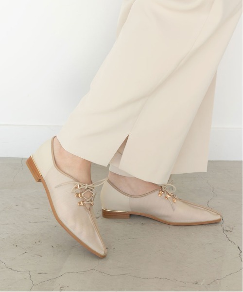 RANDA（ランダ）の「シアーレースアップシューズ（ドレスシューズ・レディース・ブラック/ブラウン/アイボリー・LL/S/M/L）」の5枚目の写真