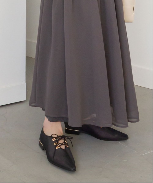 RANDA（ランダ）の「シアーレースアップシューズ（ドレスシューズ・レディース・ブラック/ブラウン/アイボリー・LL/S/M/L）」の7枚目の写真