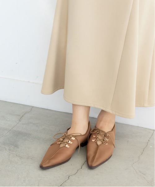 RANDA（ランダ）の「シアーレースアップシューズ（ドレスシューズ・レディース・ブラック/ブラウン/アイボリー・LL/S/M/L）」の9枚目の写真