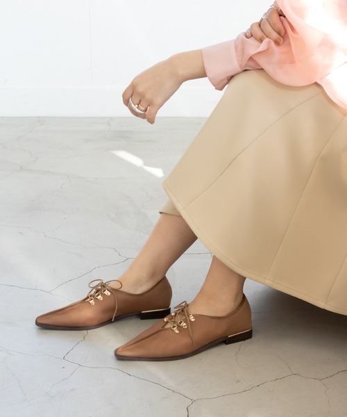 RANDA（ランダ）の「シアーレースアップシューズ（ドレスシューズ・レディース・ブラック/ブラウン/アイボリー・LL/S/M/L）」の8枚目の写真