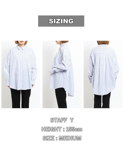 coen（コーエン）の「フレンチリネンMIXレギュラーシャツ（シャツ/ブラウス・レディース・その他1/その他3/ライトグレー/オフホワイト・LARGE/MEDIUM）」の20枚目の写真