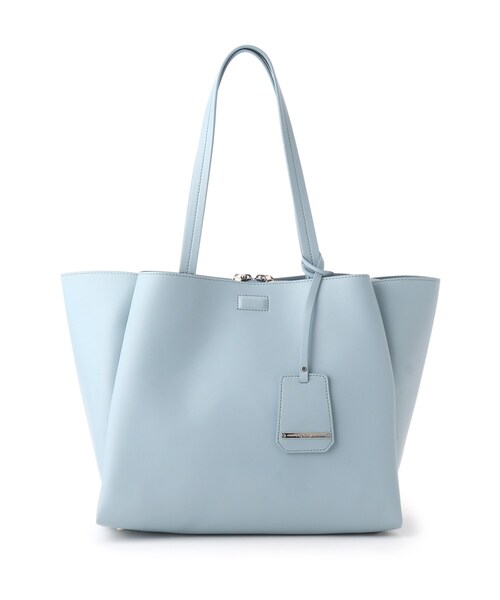 INDIVI（インディヴィ）の「【A4収納可能/合皮】タックデザインバッグ（トートバッグ・レディース・オフホワイト/チャコールグレー/ベージュ/ライトブルー・00）」の8枚目の写真