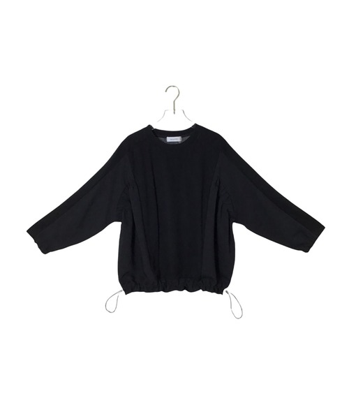 DOLLUPOOPS(ドールアップウップス)の「ヘムドロストドルマンプルオーバー(Tシャツ/カットソー・レディース・ブラック/ベージュ/ライトカーキ・38)」の2枚目の写真