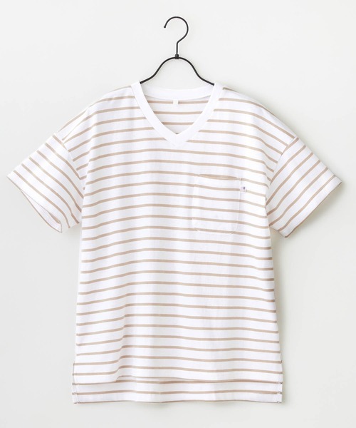 anown(アノン)の「Vネック半袖アソートTシャツ(Tシャツ/カットソー・レディース・ブラック/アイボリー/スモークピンク/ベージュ系/ネイビー系・FREE)」の12枚目の写真