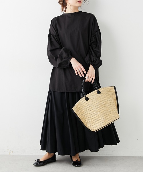 PUAL CE CIN（ピュアルセシン）の「シアー袖ボリュームブラウス（シャツ/ブラウス・レディース・ホワイト/ブラック/グレー・FREE）」の7枚目の写真