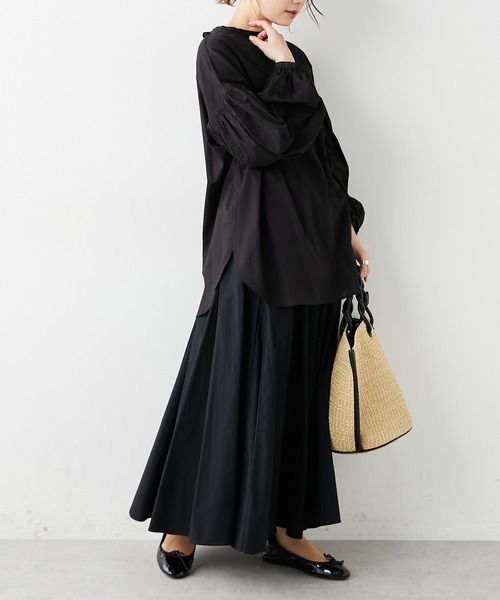 PUAL CE CIN（ピュアルセシン）の「シアー袖ボリュームブラウス（シャツ/ブラウス・レディース・ホワイト/ブラック/グレー・FREE）」の8枚目の写真