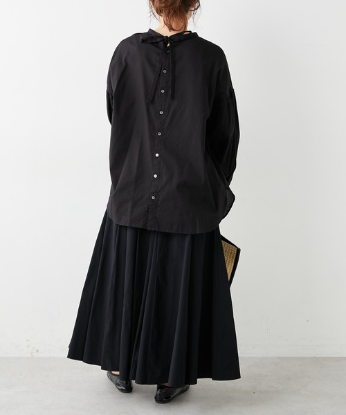 PUAL CE CIN（ピュアルセシン）の「シアー袖ボリュームブラウス（シャツ/ブラウス・レディース・ホワイト/ブラック/グレー・FREE）」の9枚目の写真