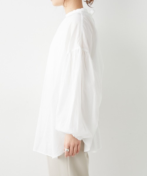 PUAL CE CIN（ピュアルセシン）の「シアー袖ボリュームブラウス（シャツ/ブラウス・レディース・ホワイト/ブラック/グレー・FREE）」の21枚目の写真