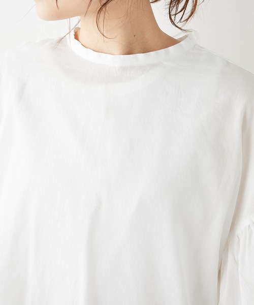 PUAL CE CIN（ピュアルセシン）の「シアー袖ボリュームブラウス（シャツ/ブラウス・レディース・ホワイト/ブラック/グレー・FREE）」の5枚目の写真