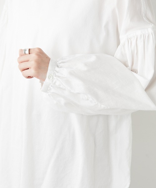 PUAL CE CIN（ピュアルセシン）の「シアー袖ボリュームブラウス（シャツ/ブラウス・レディース・ホワイト/ブラック/グレー・FREE）」の6枚目の写真