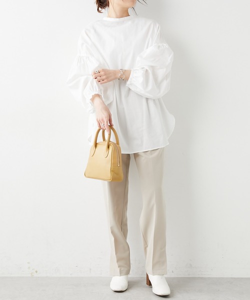 PUAL CE CIN（ピュアルセシン）の「シアー袖ボリュームブラウス（シャツ/ブラウス・レディース・ホワイト/ブラック/グレー・FREE）」の10枚目の写真