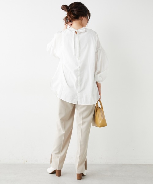 PUAL CE CIN（ピュアルセシン）の「シアー袖ボリュームブラウス（シャツ/ブラウス・レディース・ホワイト/ブラック/グレー・FREE）」の12枚目の写真