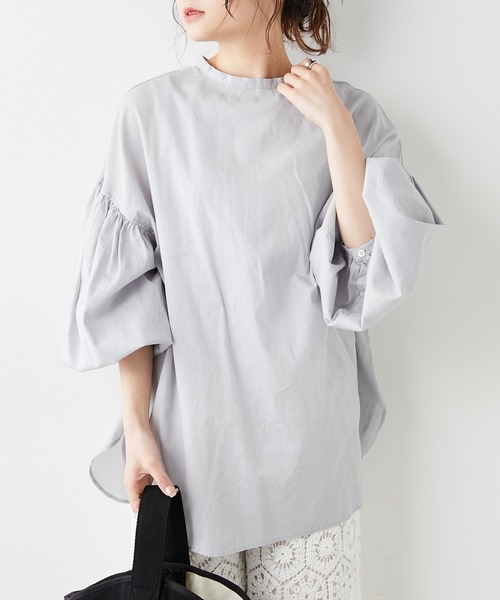 PUAL CE CIN（ピュアルセシン）の「シアー袖ボリュームブラウス（シャツ/ブラウス・レディース・ホワイト/ブラック/グレー・FREE）」の13枚目の写真