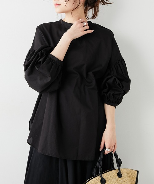 PUAL CE CIN（ピュアルセシン）の「シアー袖ボリュームブラウス（シャツ/ブラウス・レディース・ホワイト/ブラック/グレー・FREE）」の16枚目の写真