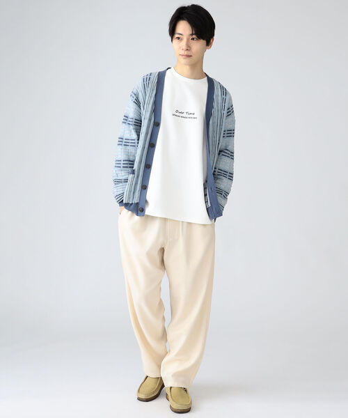 BEAMS HEART（ビームスハート）の「BEAMS HEART / レトロ ジャガード ビッグ カーディガン（カーディガン/ボレロ・メンズ・ブルー系その他/ブラック・MEDIUM/LARGE/SMALL）」の16枚目の写真