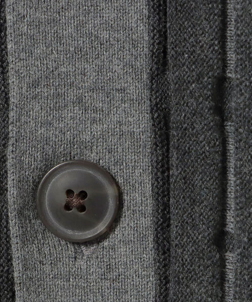 BEAMS HEART（ビームスハート）の「BEAMS HEART / レトロ ジャガード ビッグ カーディガン（カーディガン/ボレロ・メンズ・ブルー系その他/ブラック・MEDIUM/LARGE/SMALL）」の8枚目の写真