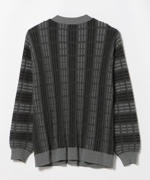 BEAMS HEART（ビームスハート）の「BEAMS HEART / レトロ ジャガード ビッグ カーディガン（カーディガン/ボレロ・メンズ・ブルー系その他/ブラック・MEDIUM/LARGE/SMALL）」の20枚目の写真