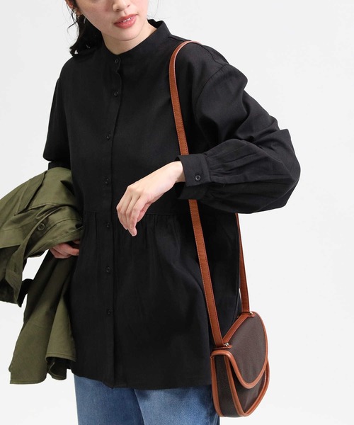 HONEYSUCKLE ROSE（ハニーサックルローズ）の「【HONEYSUCKLE ROSE】ティアードブラウス（シャツ/ブラウス・レディース・ライトベージュ/オフホワイト/ブラック・M/L）」の2枚目の写真