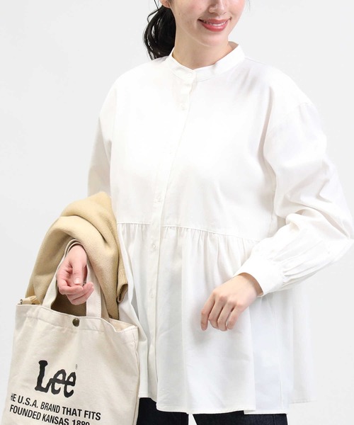 HONEYSUCKLE ROSE（ハニーサックルローズ）の「【HONEYSUCKLE ROSE】ティアードブラウス（シャツ/ブラウス・レディース・ライトベージュ/オフホワイト/ブラック・M/L）」の9枚目の写真