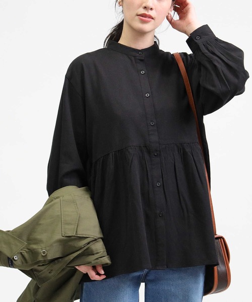 HONEYSUCKLE ROSE（ハニーサックルローズ）の「【HONEYSUCKLE ROSE】ティアードブラウス（シャツ/ブラウス・レディース・ライトベージュ/オフホワイト/ブラック・M/L）」の11枚目の写真