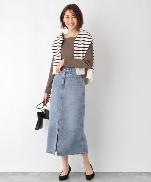 GLOBAL WORK(グローバルワーク)の「Beauteeスクエアプルオーバー長袖/259456(Tシャツ/カットソー・レディース・ブラック/オフホワイト/キャメル・MEDIUM/LARGE)」の10枚目の写真