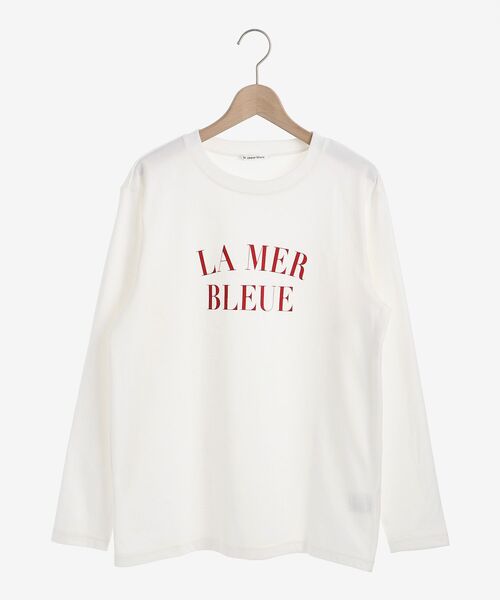 le.coeur blanc（ルクールブラン）の「LE MER ロゴプリントロングTシャツ（Tシャツ/カットソー・レディース・オフホワイト/ブラック系その他・38）」の12枚目の写真