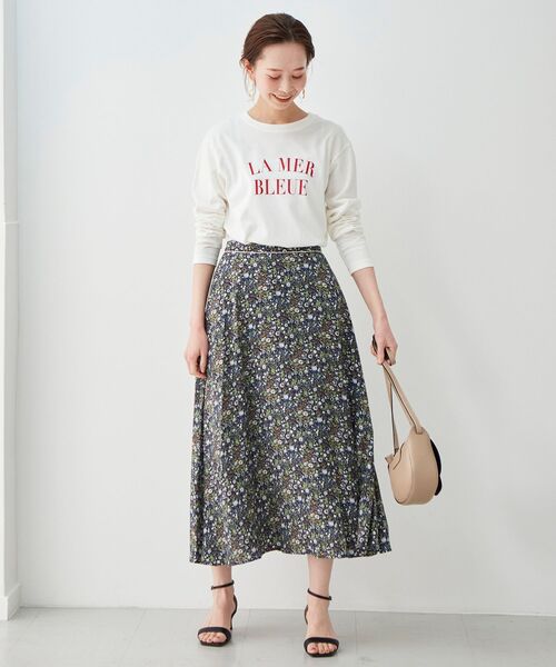 le.coeur blanc（ルクールブラン）の「LE MER ロゴプリントロングTシャツ（Tシャツ/カットソー・レディース・オフホワイト/ブラック系その他・38）」の19枚目の写真