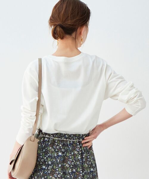 le.coeur blanc（ルクールブラン）の「LE MER ロゴプリントロングTシャツ（Tシャツ/カットソー・レディース・オフホワイト/ブラック系その他・38）」の20枚目の写真