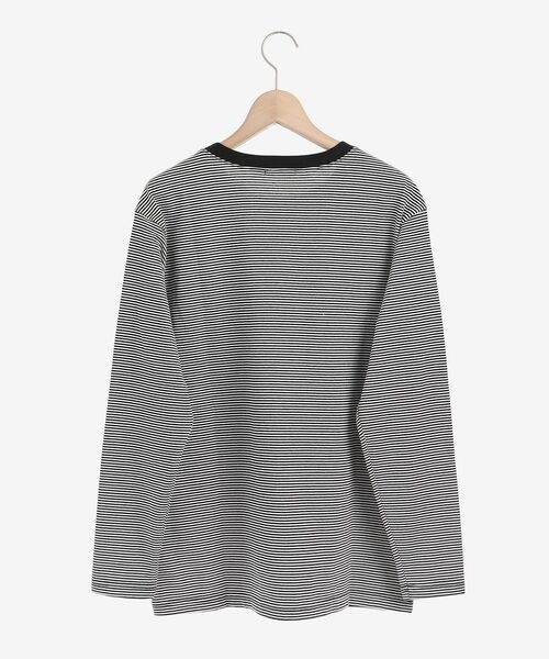 le.coeur blanc（ルクールブラン）の「LE MER ロゴプリントロングTシャツ（Tシャツ/カットソー・レディース・オフホワイト/ブラック系その他・38）」の8枚目の写真