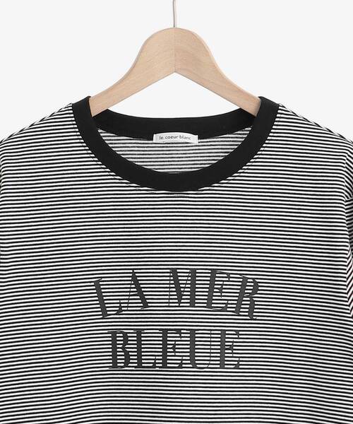 le.coeur blanc（ルクールブラン）の「LE MER ロゴプリントロングTシャツ（Tシャツ/カットソー・レディース・オフホワイト/ブラック系その他・38）」の9枚目の写真
