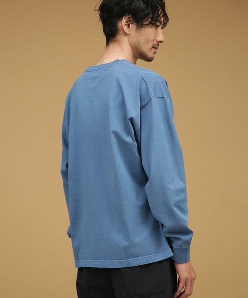 NANO universe（ナノユニバース）の「LB.03/オーバーダイロングスリーブ（Tシャツ/カットソー・メンズ・ブルー/ホワイト/カーキ・S/L/M）」の13枚目の写真