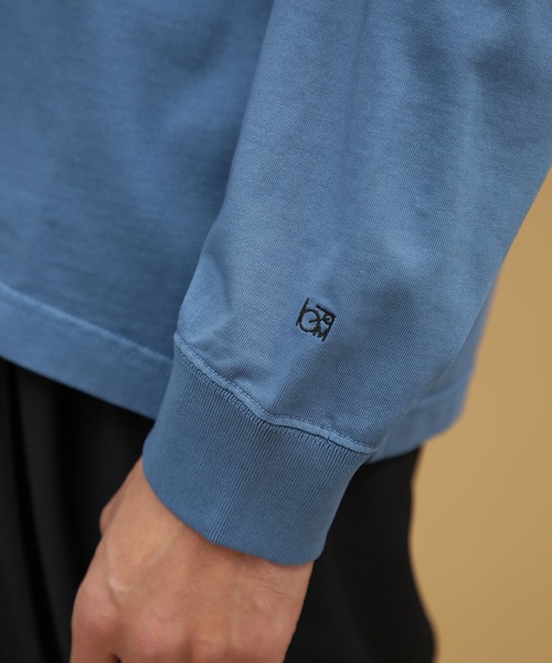 NANO universe（ナノユニバース）の「LB.03/オーバーダイロングスリーブ（Tシャツ/カットソー・メンズ・ブルー/ホワイト/カーキ・S/L/M）」の4枚目の写真