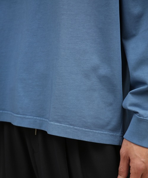 NANO universe（ナノユニバース）の「LB.03/オーバーダイロングスリーブ（Tシャツ/カットソー・メンズ・ブルー/ホワイト/カーキ・S/L/M）」の8枚目の写真