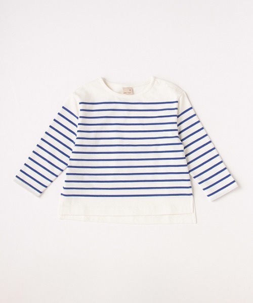 petit main（プティマイン）の「【リンク】パネルボーダーTシャツ（Tシャツ/カットソー・キッズ・レッド/ブルー/エメラルド・80ｃｍ/90cm/110cm/120cm/130cm/100cm）」の2枚目の写真