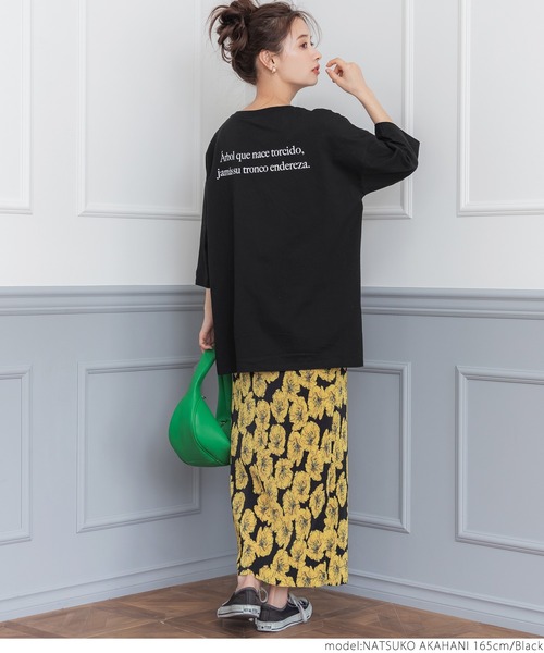 coca（coca）（コカ）の「バックプリントビッグTEE（Tシャツ/カットソー・レディース・ホワイト/ブラック・ONE SIZE）」の14枚目の写真