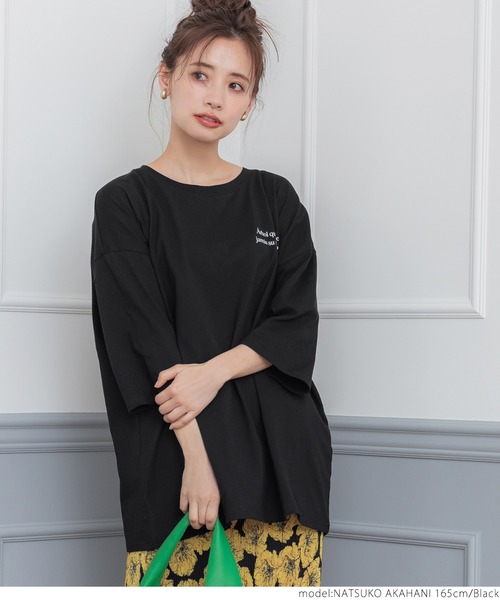 coca（coca）（コカ）の「バックプリントビッグTEE（Tシャツ/カットソー・レディース・ホワイト/ブラック・ONE SIZE）」の12枚目の写真