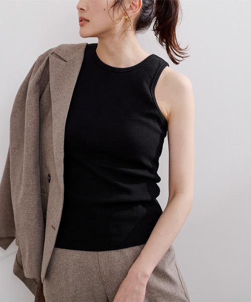 UR'S（ユアーズ）の「ｱﾒﾘｶﾝｽﾘｰﾌﾞﾀﾝｸﾄｯﾌﾟ（タンクトップ・レディース・ホワイト/ブラック/カーキ/オレンジ・S/M/L）」の3枚目の写真